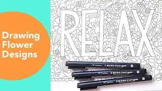 Drawing flower designs with NEW Tombow MONO Drawing pens