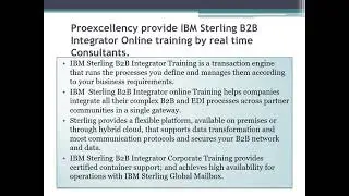 IBM Sterling B2B Integrator Online training