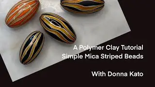 A Polymer Clay Tutorial: The Simple Mica Striped Bead