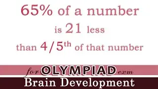 Percentage tricks story sum #olympiadseries | Arindam | Brain Development