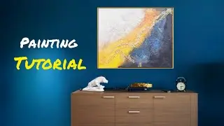 My New Painting Golden Volcano WAVES  | Painting Tutorial #paintingforbeginners #paintingtutorial
