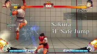 Sakura 3F Safe Jump on Akuma, Evil Ryu, Oni & Ryu