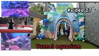 Tunnel aquarium setup by AFSHA'S FISH WORLD collaboration with team decor#video27