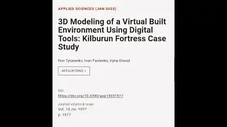 3D Modeling of a Virtual Built Environment Using Digital Tools: Kilburun Fortress Cas... | RTCL.TV