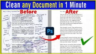 How to Clean any Document in 1 minute | Restore any Document in Photoshop #documentrestoration