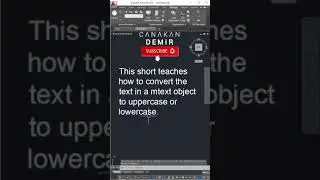 Convert The Text In A MText Object To Uppercase Or Lowercase #shorts