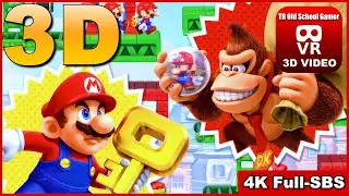 3D VR Full-SBS 4k MARIO vs. DONKEY KONG Intro+Gameplay