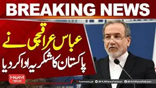 Abbas Araghchi Expresses Gratitude to Pakistan | Hum News | Pakistan