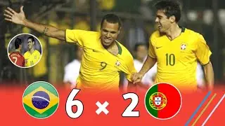 Brazil 6 × 2 Portugal ◽Luis Fabiano and Kaka Destroyed C.Ronaldo & Portugal