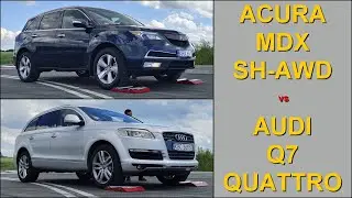 SLIP TEST - Acura MDX 3.7 V6 SH-AWD vs Audi Q7 3.0 TDI Quattro - 