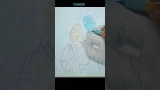 Radha Krishna Easy Drawing #shorts