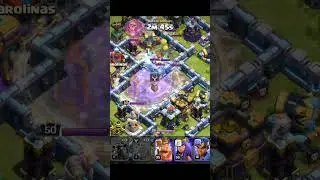 mixture of super archer and wizard attack with blimp th 14 coc