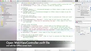iOS WebView apps: Create/customize a Offline screen [XCODE HOW TO VIDEO]