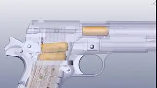 Анимация выстрела из Colt 1911 патроном 44ТК