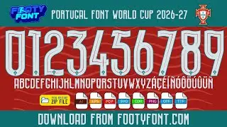 Download Portugal World Cup 2026 Font: OTF, TTF & Vector (AI, EPS, CDR) Ready For Design & Print