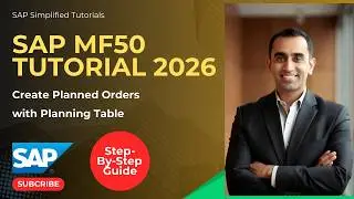 How to Create Produciton Plan order using planning table - MF50 - SAP Tutorials