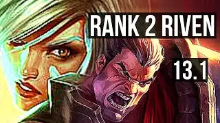 RIVEN vs DARIUS (TOP) | Rank 2 Riven, 10/1/5, 1.3M mastery, Legendary | EUW Grandmaster | 13.1
