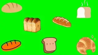 Bread Green Screen Animation