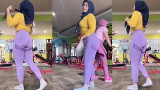 Women's Sportswear Try On Hijab Style Leggings Tops Gym Fitness