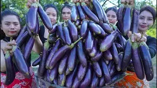 Eggplant crispy cook recipe and eat in my family - Amazing video