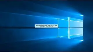 Windows: Exclude specific folders when copying files using Copywhiz