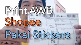 Print Shopee AWB pada kertas Sticker. Siap test Celup air.🤣