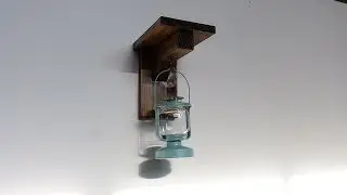 Wall support for lamp