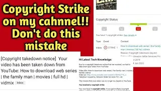 Copyright Strike on my channel by Amazon Prime😂 | Dont do this mistake💀
