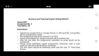 Eng201 assignment no 2 for 2021
