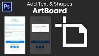 Photoshop CC Artboards | Add Text Shape in Artboard | Modify Text Shape in Artboard