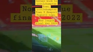 corner kick to Littlehampton Town Non league finals day 2022