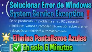 ERROR SYSTEM SERVICE EXCEPTION ► How to fix Blue Screen error in Windows 10 without programs.