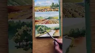 Last one! Simple watercolor landscape inspired by France. Which one is your favorite?