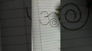 Ganeshji drawing with ओम 🕉 #ganeshjidrawing #hindu #om #ganpatibappamorya #easy #shorts