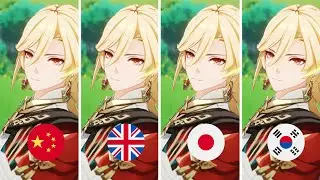 Kaveh voice line and elemental burst in all four languages l Genshin Impact