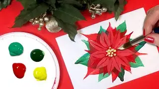 You Have to Try This For Painting Christmas Flowers!