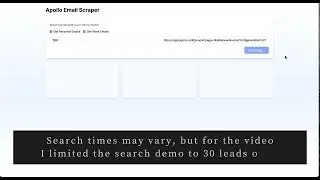 1MinuteData Demo: Apollo Scraper