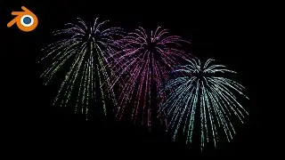 ✅ Como crear FUEGOS ARTIFICIALES en Blender 🔥