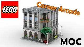 Lego MOC - Corner Arcade - Digital Speed Build