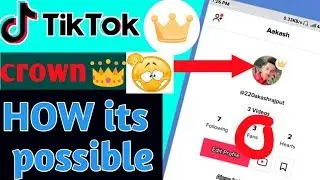 How to get crown in tiktok in 1 min // get crown in tiktok profile