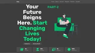 How to Create an Education Website Home | HTML & CSS Tutorial