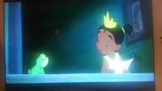 The Princess and the Frog-Young Tiana and frog scene
