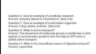 The Fundamental Unit of Life Class 9 Extra Questions Science Chapter 5(Biology)
