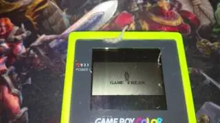Pokémon Blue on Gameboy Color.