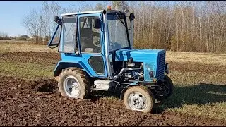 #homemade_tractor  🚜  Плуг пашет и без камня) Почему мелко пашем)