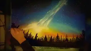 Milky Way in Spray paint art quick tutorial - how do it -