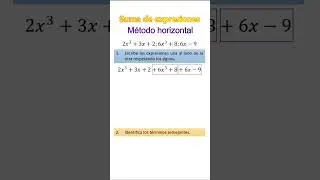 Suma de expresiones método horizontal programanddo #Shorts