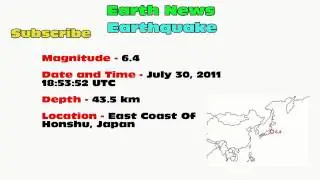 Magnitude 6.4 - East Coast Of Honshu, Japan