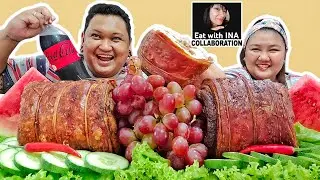 CRISPY BELLY ROLL vs. LECHON BELLY ROLL MUKBANG COLLAB w/ @EATWITHINA