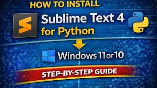 How to Install Sublime Text 4 for Python on Windows 11 or 10| 2026 Updated